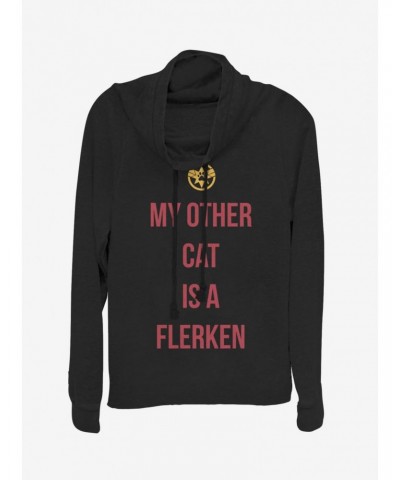 Marvel Captain Marvel Movie Other Cat Cowl Neck Long-Sleeve Girls Top $11.85 Tops