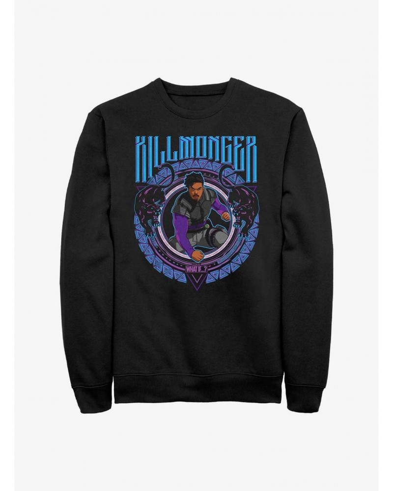 What If?? Erik Killmonger Crest Special-Ops Sweatshirt $12.99 Sweatshirts