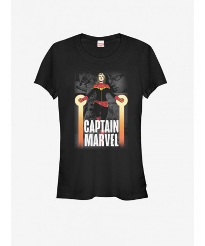 Marvel Captain Marvel On Top Girls T-Shirt $6.57 T-Shirts
