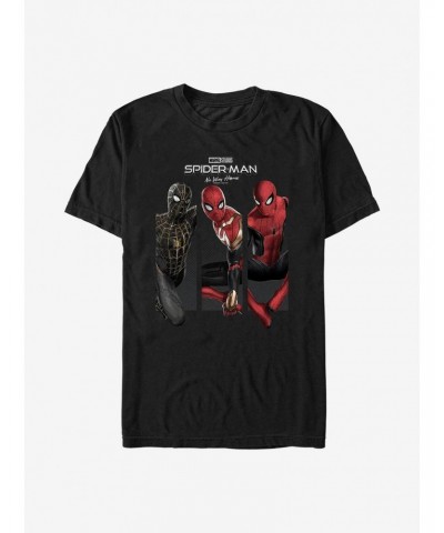 Marvel Spider-Man: No Way Home Three Poses T-Shirt $6.50 T-Shirts