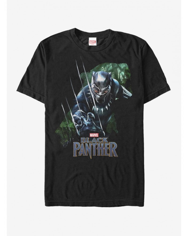 Marvel Black Panther 2018 Jungle Silhouette T-Shirt $5.74 T-Shirts