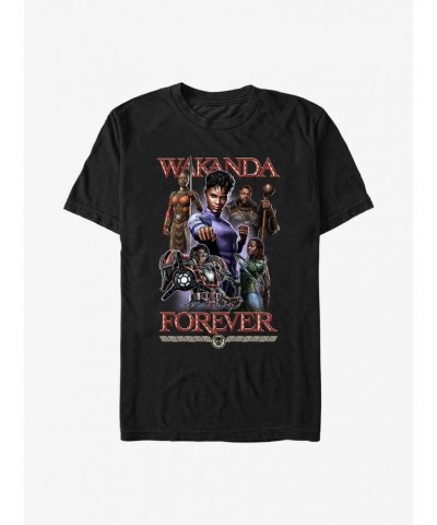 Marvel Black Panther: Wakanda Forever and Ever Team Poster T-Shirt $6.31 T-Shirts