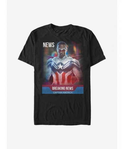 Marvel The Falcon And The Winter Soldier Breaking News T-Shirt $6.88 T-Shirts