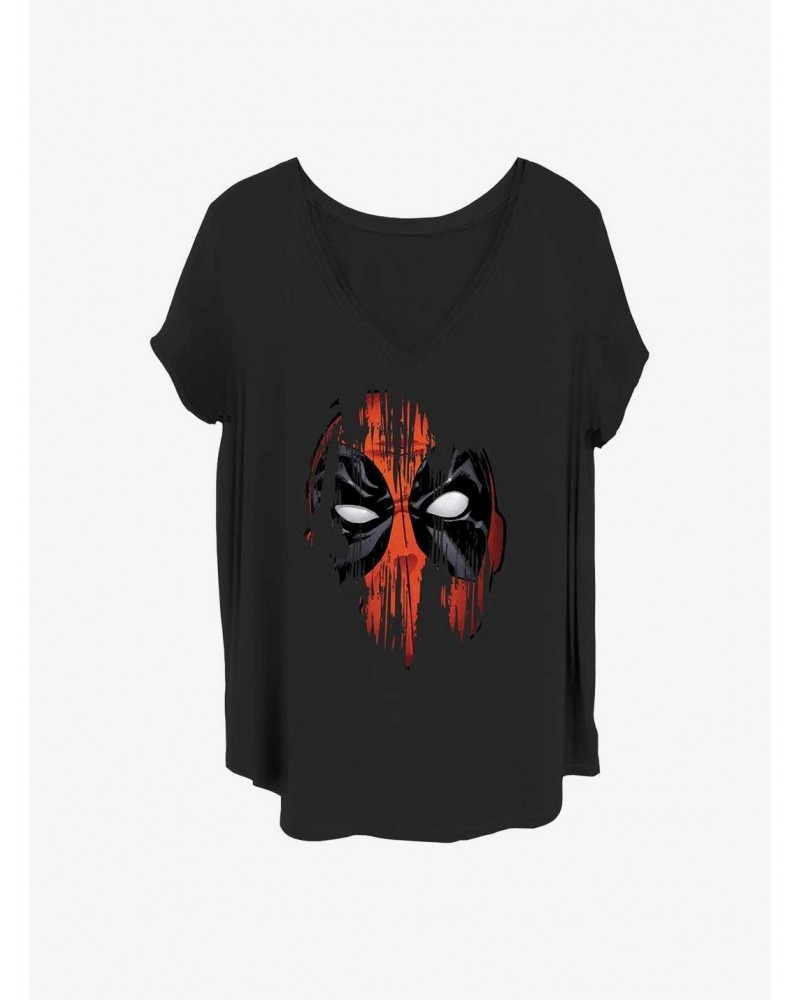 Marvel Deadpool Painted Face Girls T-Shirt Plus Size $8.32 T-Shirts