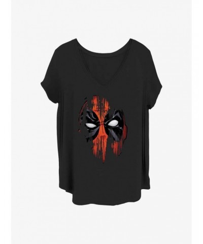 Marvel Deadpool Painted Face Girls T-Shirt Plus Size $8.32 T-Shirts