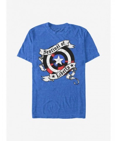 Marvel Captain America Sentinel Shield T-Shirt $8.41 T-Shirts