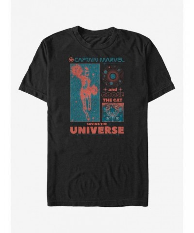 Marvel Captain Marvel Goose and Capt Collage T-Shirt $8.22 T-Shirts