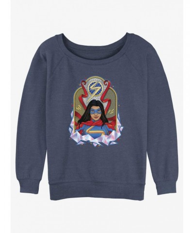 Marvel Ms. Marvel Portrait Girls Slouchy Sweatshirt $11.81 Sweatshirts