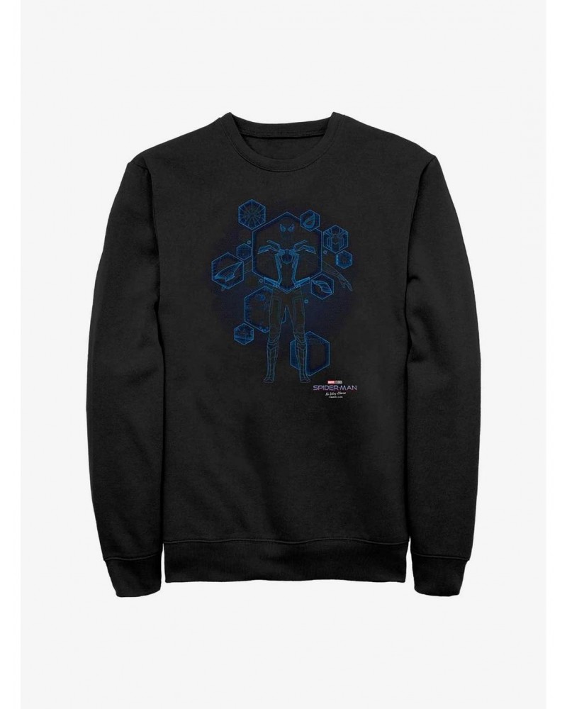 Marvel Spider-Man: No Way Home Blue Print Ready Crew Sweatshirt $12.40 Sweatshirts