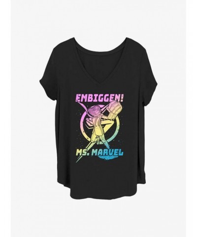 Marvel Ms. Marvel Gradient Marvel Girls Plus T-Shirt $8.55 T-Shirts