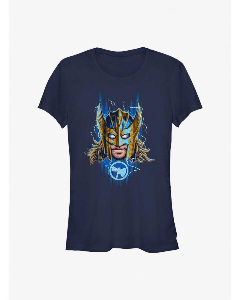 Marvel Thor: Love and Thunder Thor Helmet Girls T-Shirt $8.17 T-Shirts