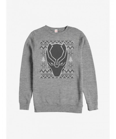 Marvel Ugly Christmas Sweater Black Panther Mask Sweatshirt $10.33 Sweatshirts