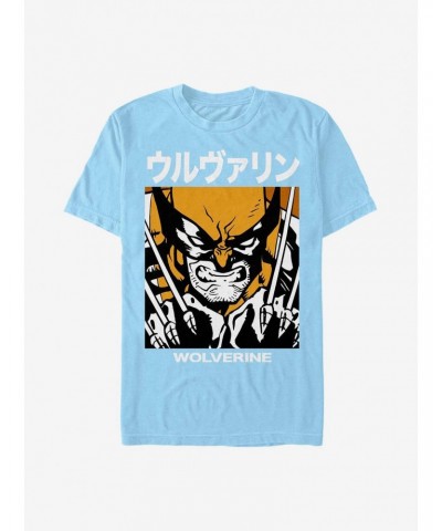 Marvel Wolverine Japanese Text Block T-Shirt $9.56 T-Shirts