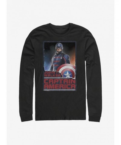 Marvel The Falcon And The Winter Soldier Walker Captain America Long-Sleeve T-Shirt $11.32 T-Shirts