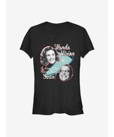 Marvel WandaVision Love You've Never Seen Girls T-Shirt $7.37 T-Shirts
