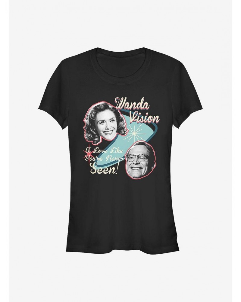 Marvel WandaVision Love You've Never Seen Girls T-Shirt $7.37 T-Shirts