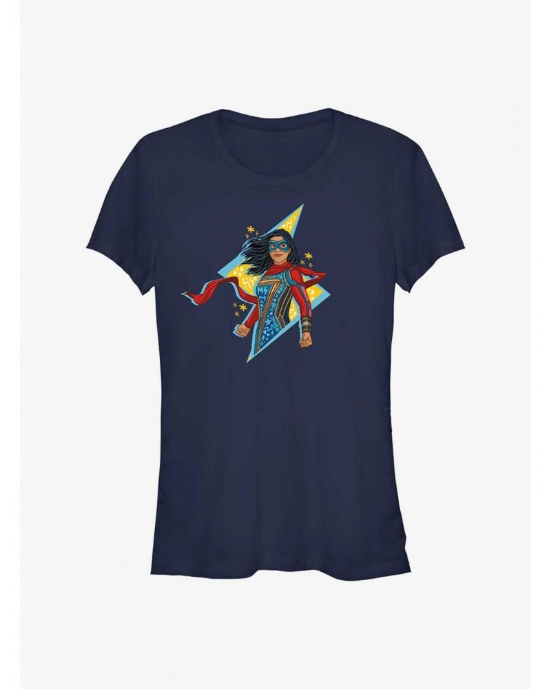 Marvel Ms. Marvel Lightning Doodle Girls T-Shirt $9.36 T-Shirts