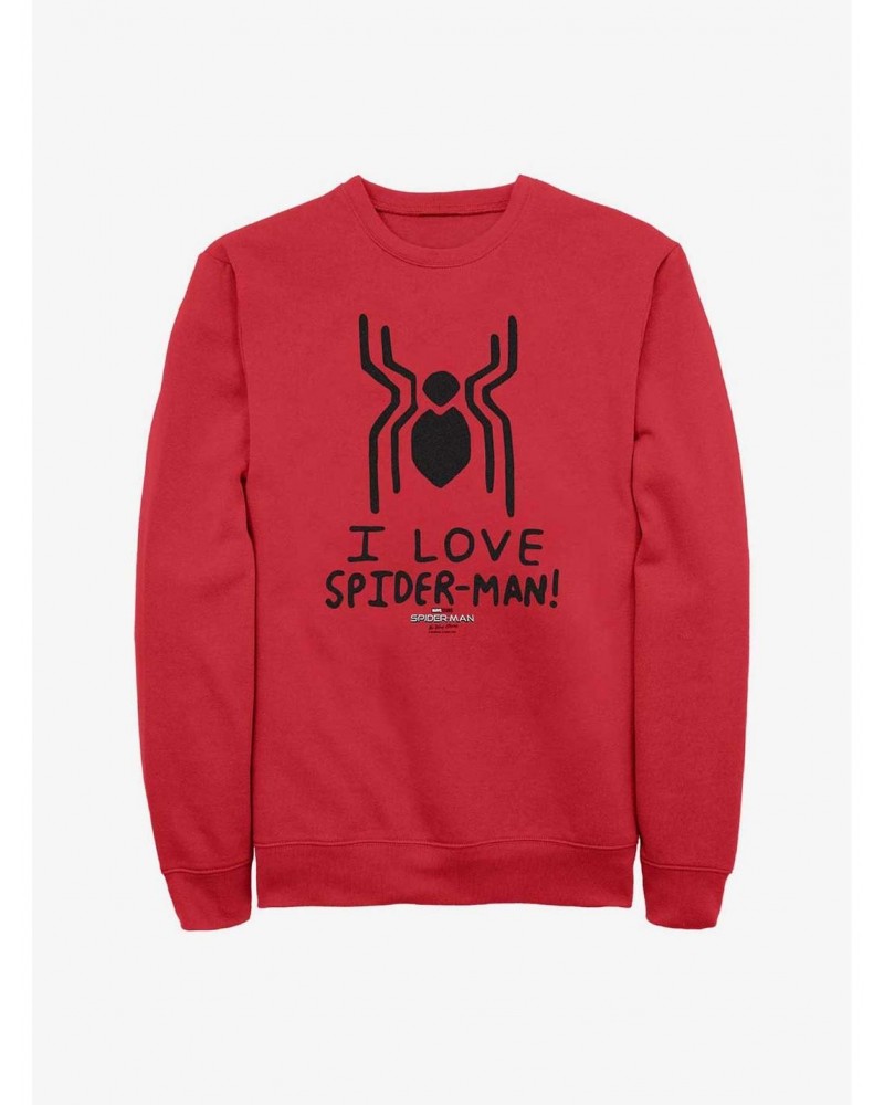 Marvel Spider-Man: No Way Home Spider Love Crew Sweatshirt $9.45 Sweatshirts