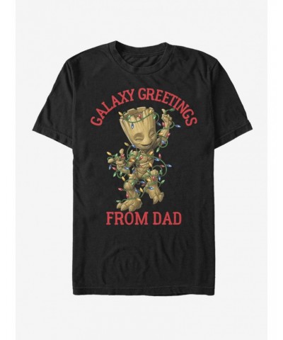 Marvel Guardians Of The Galaxy Xmas Groot Dad T-Shirt $6.12 T-Shirts