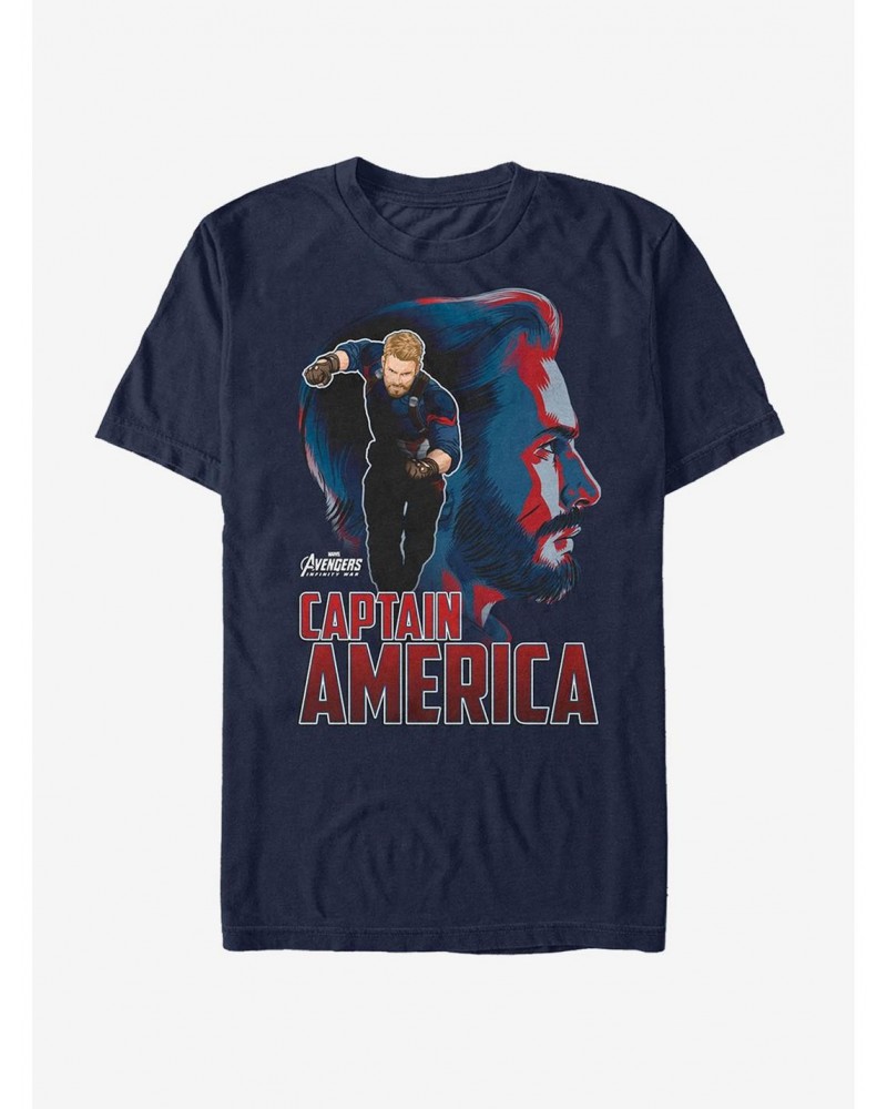 Marvel Avengers: Infinity War Captain America View T-Shirt $9.37 T-Shirts
