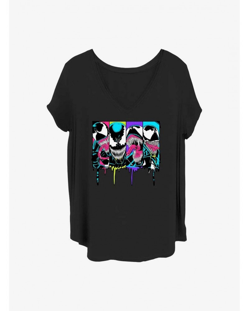 Marvel Venom Neon Venom Girls T-Shirt Plus Size $10.17 T-Shirts