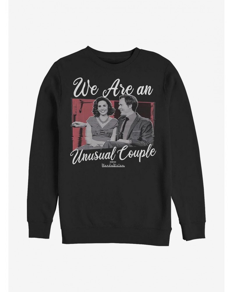 Marvel WandaVision A Romantic Unusual Couple Crew Sweatshirt $13.58 Sweatshirts