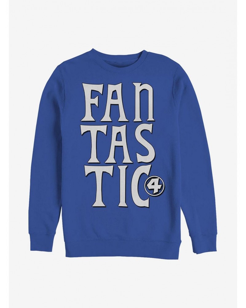 Marvel Fantastic Four Fantastic Words Crew Sweatshirt $13.58 Sweatshirts