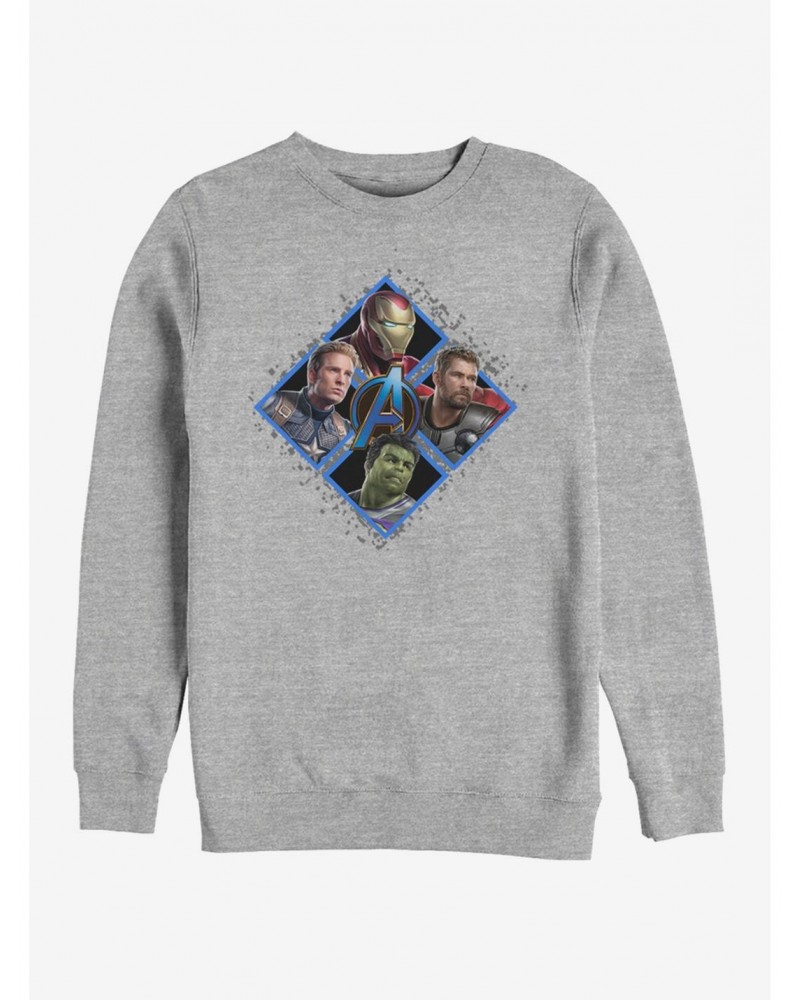Marvel Avengers: Endgame Square Box Heathered Sweatshirt $12.69 Sweatshirts