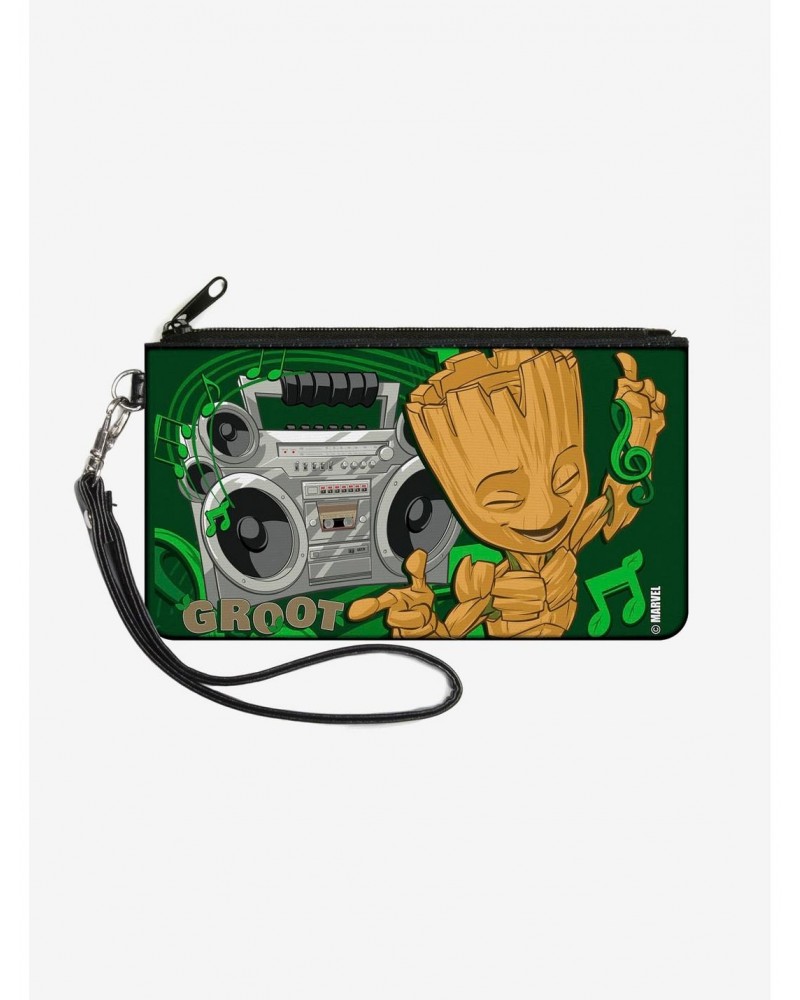 Marvel Groot Boombox Groove Wallet Canvas Zip Clutch $8.32 Clutches