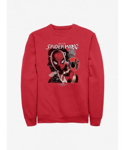 Marvel Spider-Man: No Way Home Who Is He? Crew Sweatshirt $12.10 Sweatshirts