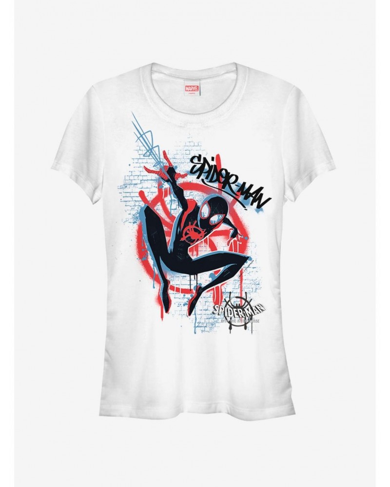 Marvel Spider-Man Spider-Verse Graffiti Spider Womens T-Shirt $9.36 T-Shirts
