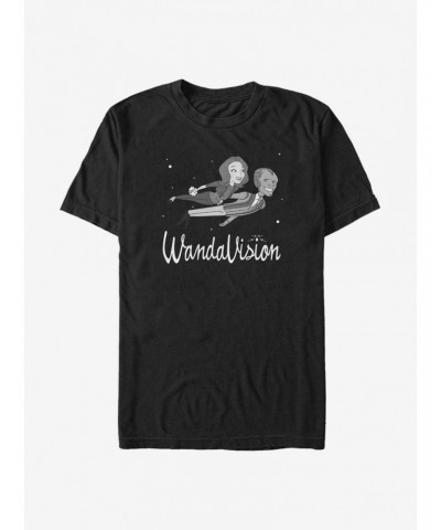 Marvel WandaVision Unusual Couple Flying Stars T-Shirt $8.60 T-Shirts