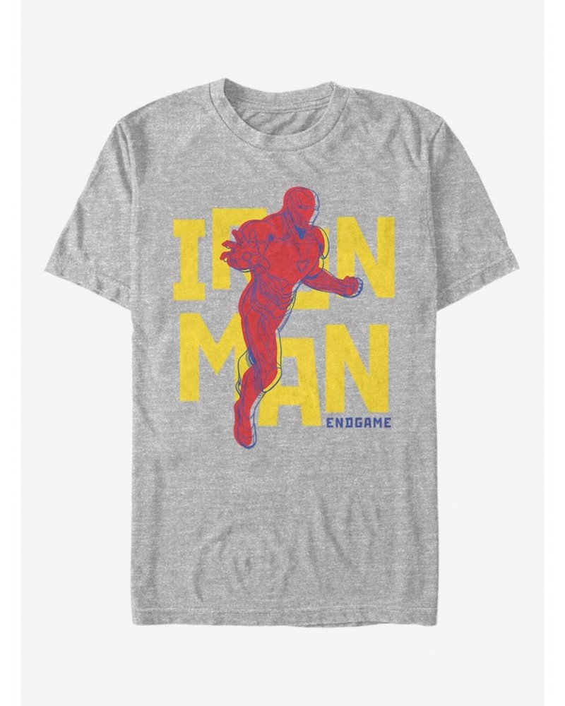 Marvel Iron Man Text Pop Iron T-Shirt $7.07 T-Shirts