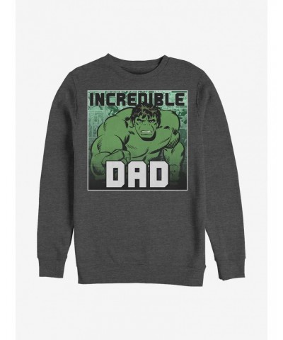 Marvel Hulk The Incredible Dad Crew Sweatshirt $14.76 Sweatshirts