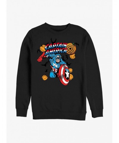 Marvel Captain America Pumpkins Sweatshirt $9.74 Sweatshirts