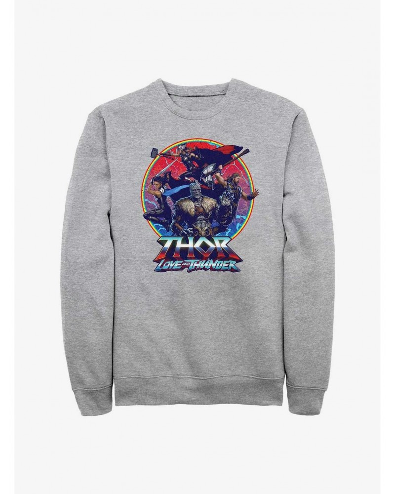 Marvel Thor: Love And Thunder Group Emblem Sweatshirt $10.33 Sweatshirts