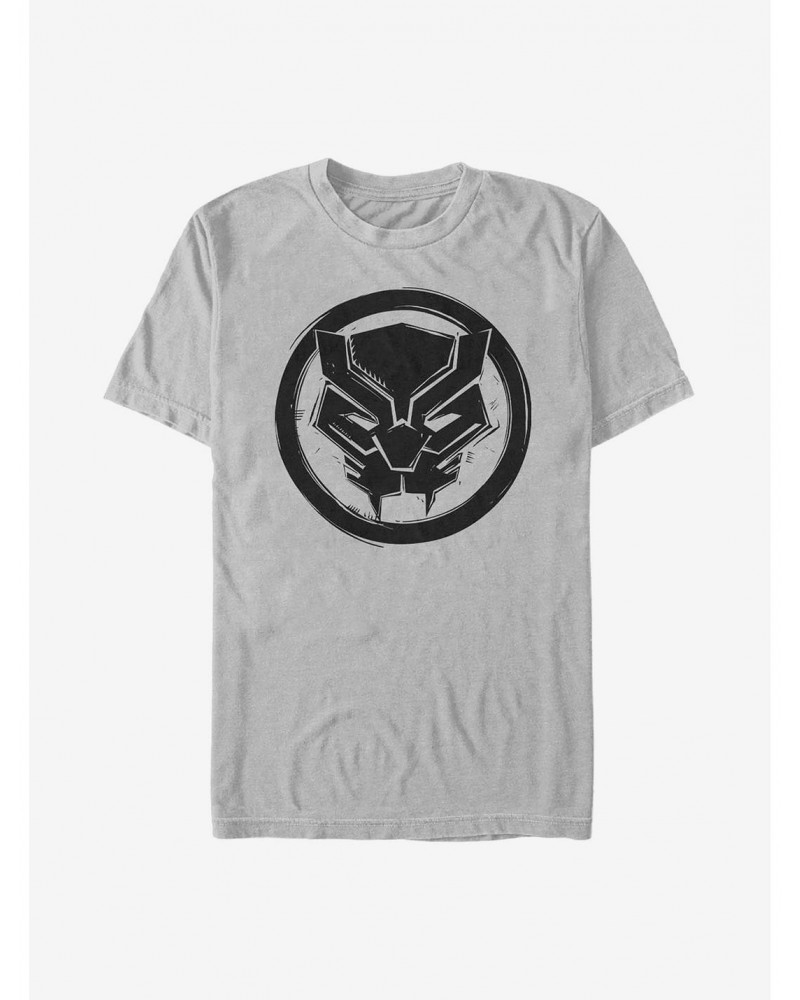 Marvel Black Panther Woodcut Panther T-Shirt $6.50 T-Shirts