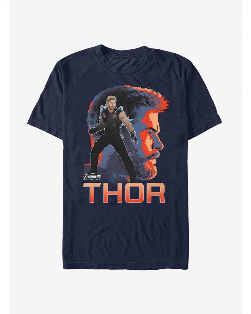Marvel Avengers: Infinity War Thor View T-Shirt $8.80 T-Shirts