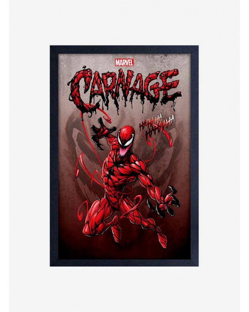 Marvel Venom Carnage Ha Ha Ha Framed Wood Wall Art $11.95 Merchandises