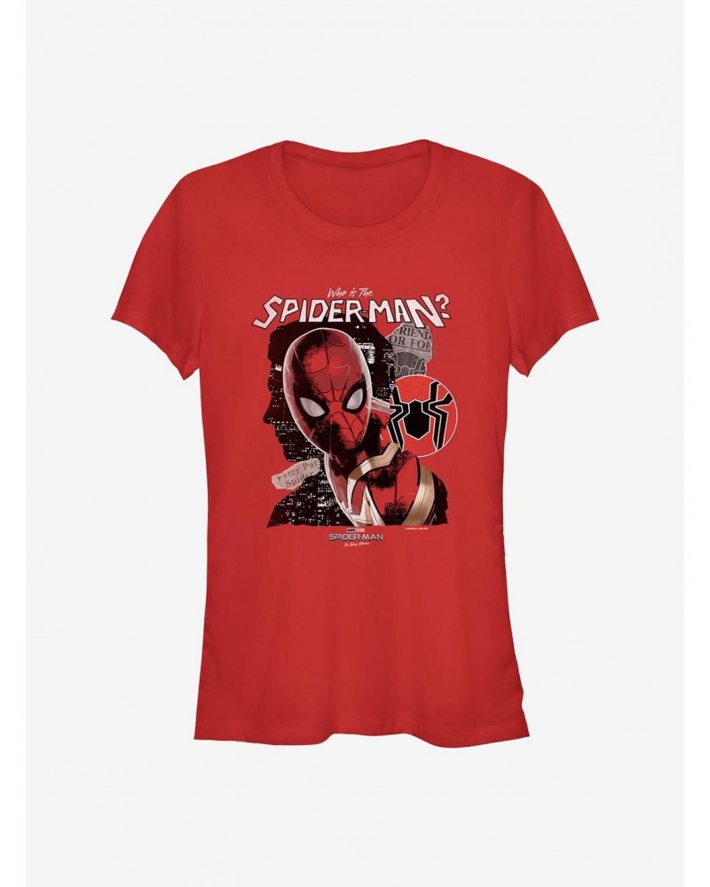 Marvel Spider-Man: No Way Home Who Is He? Girls T-Shirt $7.37 T-Shirts