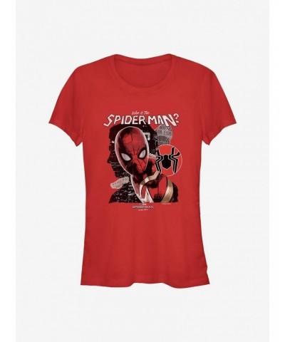 Marvel Spider-Man: No Way Home Who Is He? Girls T-Shirt $7.37 T-Shirts