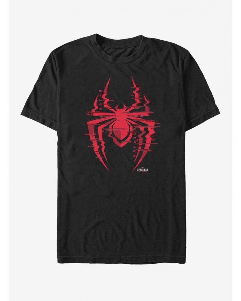 Marvel Spider-Man Glitch Logo T-Shirt $6.31 T-Shirts
