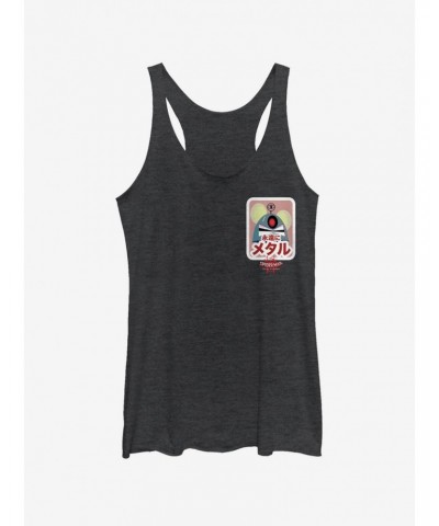Marvel Spider-Man: Into The Spider-Verse Robot Mouse Sticker Pocket Heathered Girls Tank Top $6.42 Tops