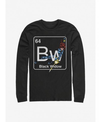 Marvel Black Widow Periodic Black Widow Long-Sleeve T-Shirt $12.90 T-Shirts