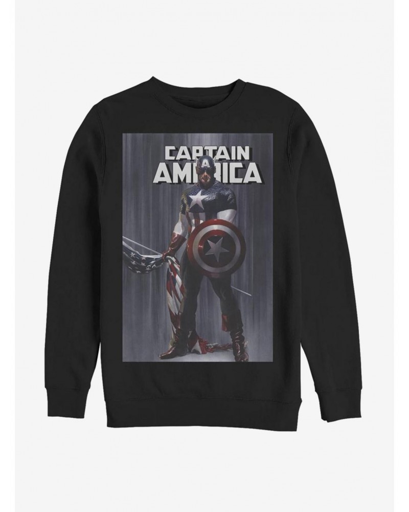 Marvel Captain America Poster Sweatshirt $12.99 Sweatshirts