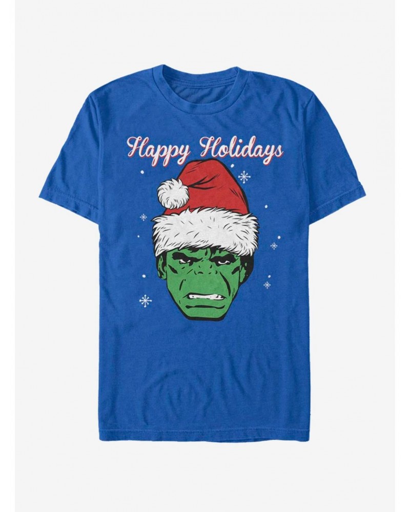 Marvel Hulk Santa Happy Holidays T-Shirt $9.18 T-Shirts
