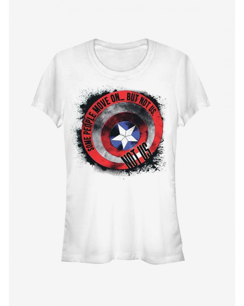 Marvel Avengers: Endgame Captain America Shield Girls White T-Shirt $7.37 T-Shirts