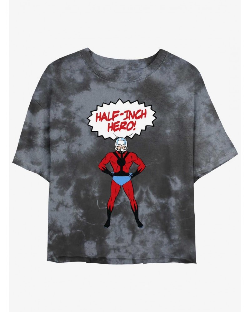 Marvel Ant-Man Half-Inch Hero Tie-Dye Girls Crop T-Shirt $9.02 T-Shirts