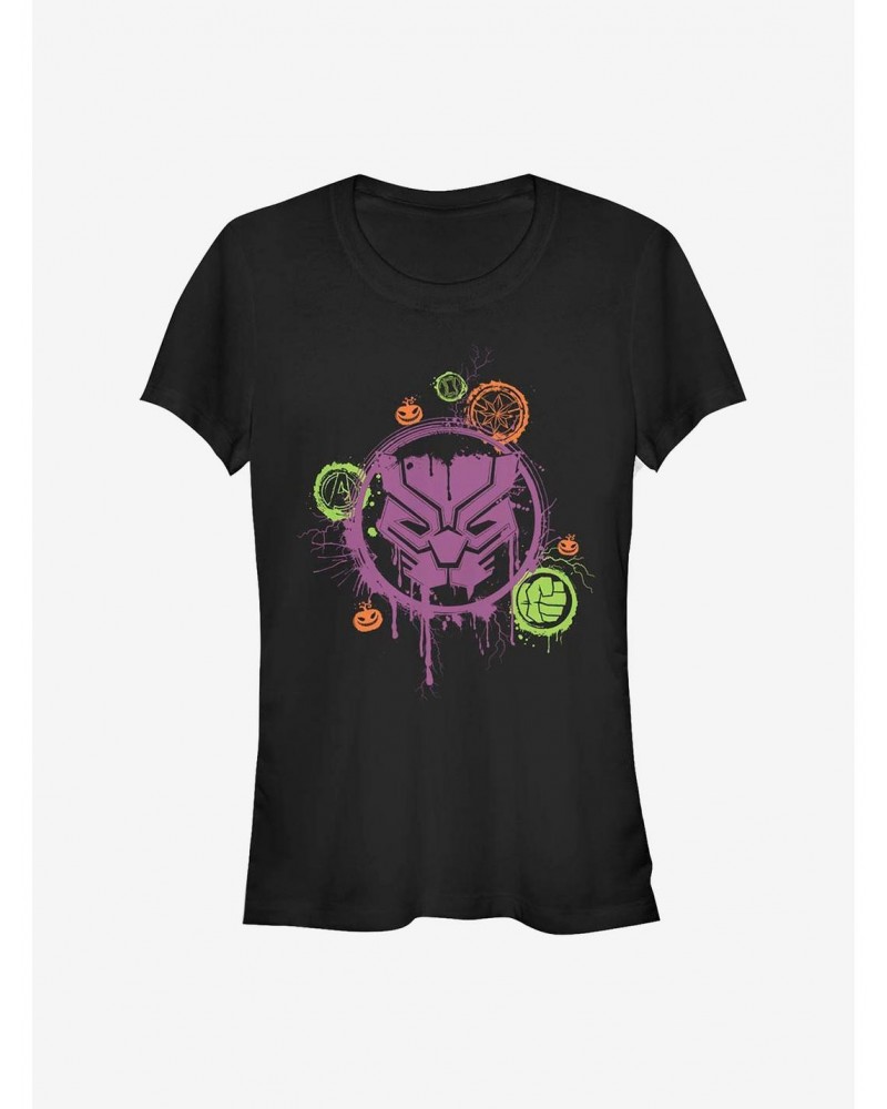 Marvel Avengers Panther Stencil Girls T-Shirt $8.57 T-Shirts