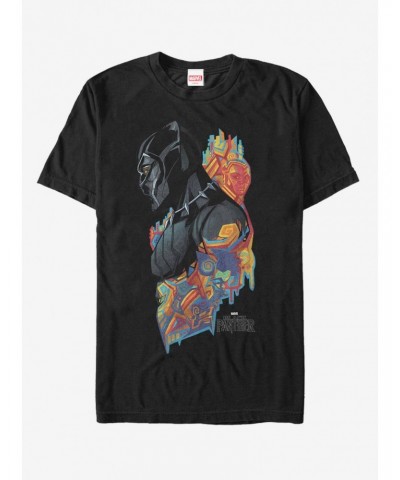 Marvel Black Panther 2018 Artistic Pattern T-Shirt $6.88 T-Shirts